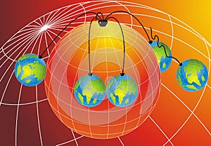 Suspended World Globes