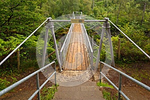Suspension Bridge above Corrieshalloch Gorge National Reservation photo