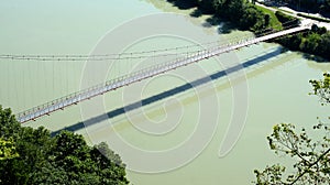 Suspension Bridge across the Inn River