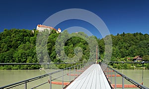 Suspension Bridge across the Inn River