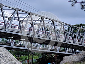 suspension bridge connecting Temanggung and Magelang cities photo