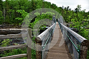 Jay cooke state park suspension bridge over the st louis river photo