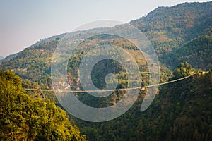 Suspension bridge in Nepal