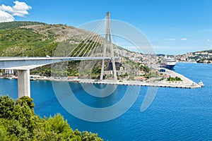 Suspension bridge in the old town of Dubrovnik