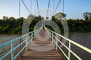 Suspension bridge over the Mun River.