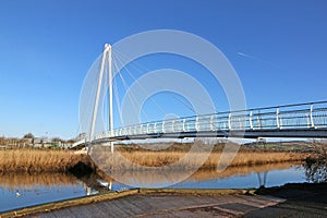 Suspension bridge over the River Teign in Newton Abbot,