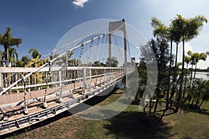 Suspension Bridge in Park