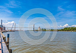 Suspension Bridge Past River Street