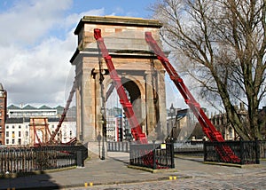 Suspension bridge, River Clyde, Glasgow