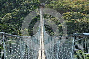 Suspension bridge stretching across Oribi gorge