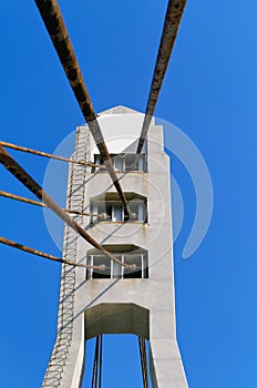 Suspension bridge tower