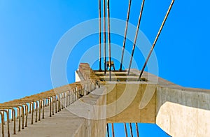 Suspension bridge tower