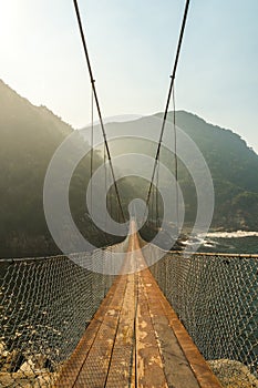 Suspension bridge in Tsitsikamma National Park South Africa