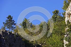 The suspension bridge on the Via Ferrata \