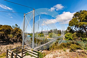 Suspension bridge in Wanaka, New Zealand
