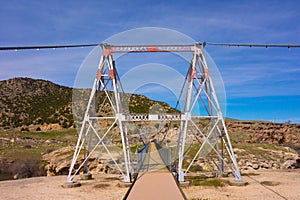 A suspension bridge in wyoming
