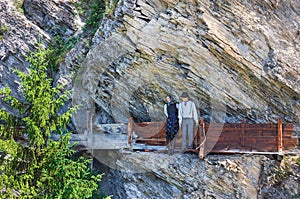 suspension bridges in the swiss alps