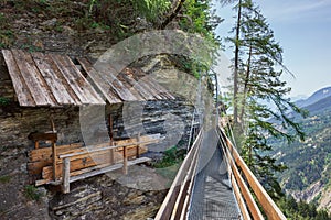 suspension bridges in the swiss alps