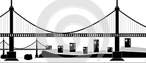 Suspension cable bridge