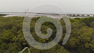 Suspension cable bridge in surabaya