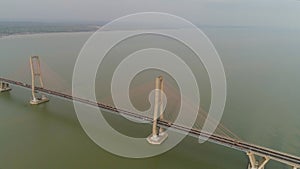 Suspension cable bridge in surabaya