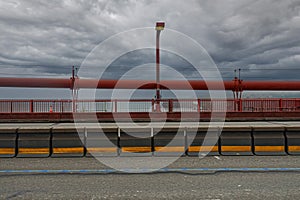 Suspension cable of Golden Gate Bridge, San Francisco, CA, USA