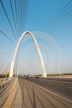Suspension cable stayed bridge in xian