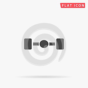 Suspension flat vector icon