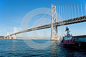 Suspension Oakland Bay Bridge in San Francisco