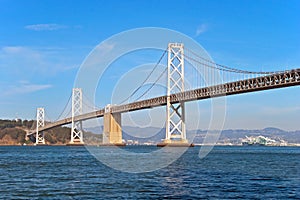 Suspension Oakland Bay Bridge in San Francisco