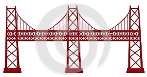 Suspension red bridge