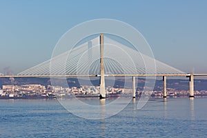 Suspension Vasco da Gama Bridge in Lisbon