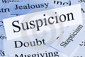 Suspicion Concept and Words