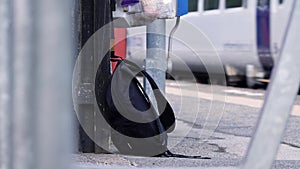 Suspicious rucksack left on railway platform