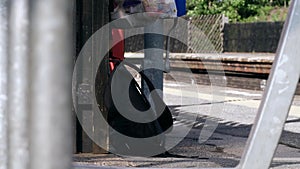 Suspicious rucksack left on railway platform