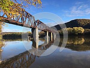 Susquehanna river Coxton railroad bridge