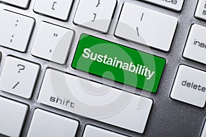 Sustainability Button On Keyboard