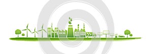 Sustainability and Green Industries Business concept banner