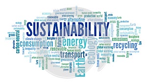 Sustainability keywords photo
