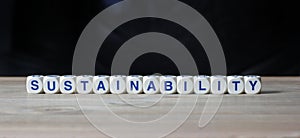 Sustainability word cubes