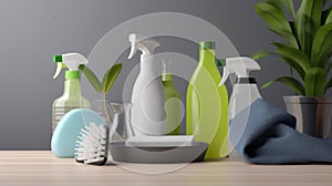 Sustainable Cleaning Products on Shelf