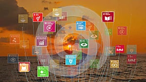 Sustainable Development Climate Action i Motion Graphic Animation 17 Global Goals Concept