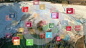 Sustainable Development Climate Action i Motion Graphic Animation 17 Global Goals Concept