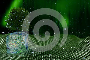 Sustainable development and technologies concept.Green energy.