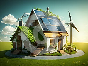 Sustainable Dwelling: Striking Picture of a Renewable House Available Now