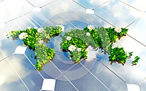 Sustainable energy 3d illustration