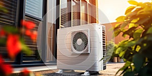 Sustainable Energy Solution Air Source Heat Pump Installed in Home