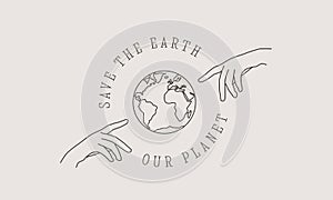 Sustainable environment logo concept.