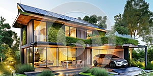 A Sustainable Family Proudly Shows Off Their Solarpowered Home With Electric Car