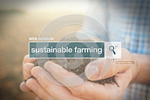 Sustainable farming web search bar glossary term